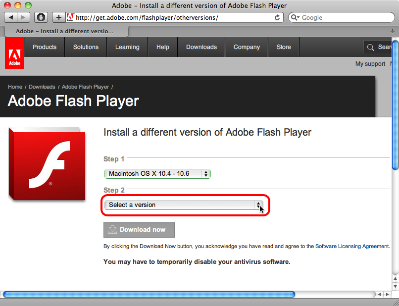 Flash player for mac download